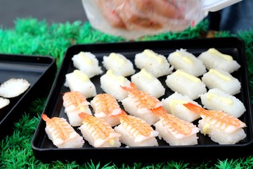 Making Japanese sushi traditional - japanese food