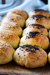 Buns with sesame