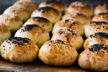 Buns with sesame