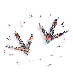 people in the form of traces.