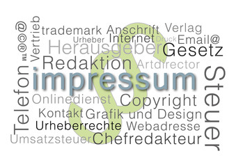 Impressum als Hintergrund