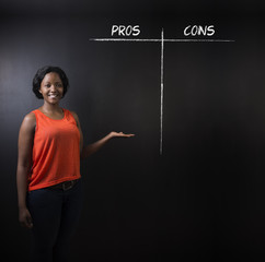 African American woman teacher pros and cons decision list