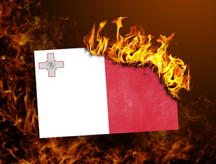 Flag burning - Malta