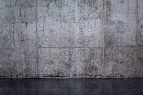 Grungy And Smooth Bare Concrete Wall