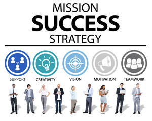 Mission Success Strategy Achievement Strategy Concept