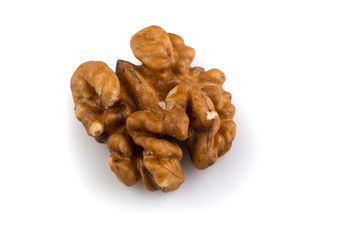 Walnuts isolated on white background