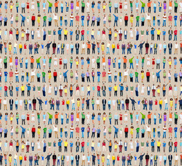 Fototapeta premium Multiethnic Casual People Togetherness Celebration Concept