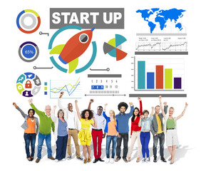 Diversity Casual People Start Up Infographic Community Concept