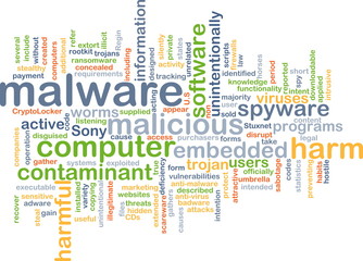 malware wordcloud concept illustration