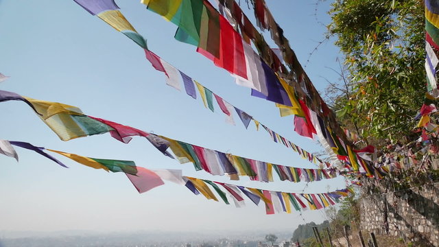 Buddhist prayer flags in Nepal