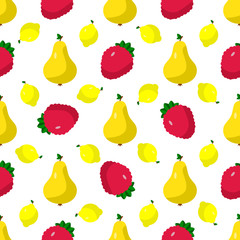 set of fruits, berries