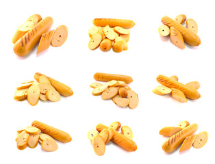 sausages isolated on a white background