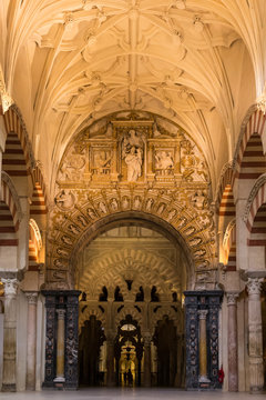 Interior view of La Mezquita Cathedral