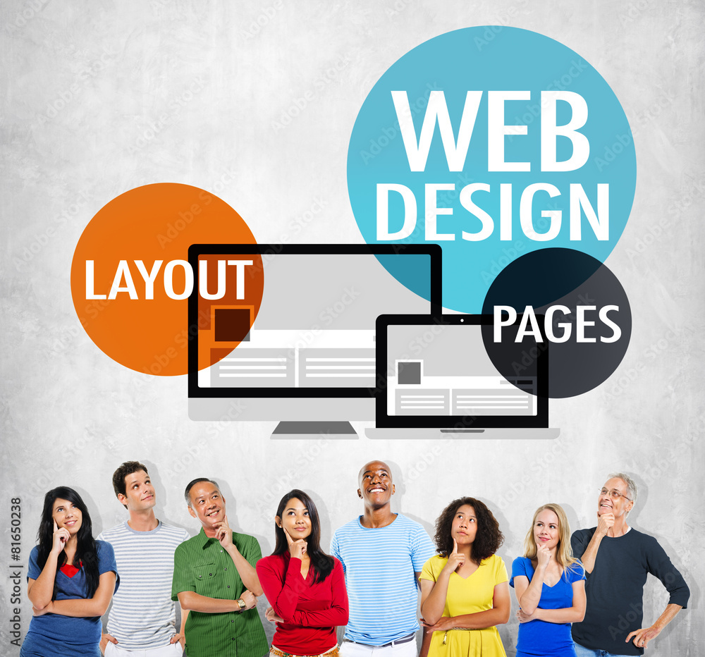 Poster web design content creative website responsive concept