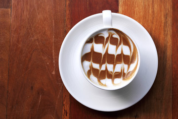 Cup of latte coffee