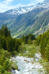 Fototapeta na wymiar Grimsel Pass summer landscape (Switzerland).