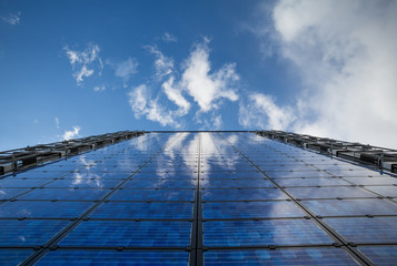 solar panels on building