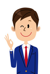 男子学生　ばっちり