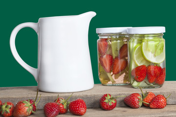 Infused water  ,refreshment for health.