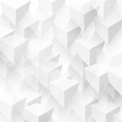 Vector Abstract geometric shape from gray cubes.