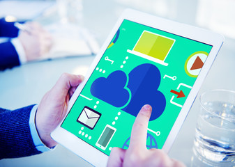 Cloud Computing Network Online Internet Storage Concept