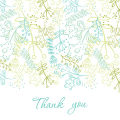 Card with doodle flowers.