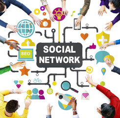 Social Media Social Networking Connection Global Concept