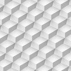 Vector Abstract geometric shape from gray cubes.