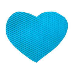 Blue cardboard heart
