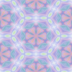 Seamless kaleidoscope texture or pattern in pastel colors 1
