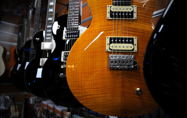 guitar in a music store