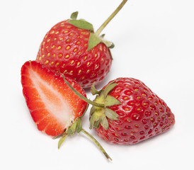 strawberry on white background isolate.