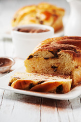 Homemade cake with chocolate