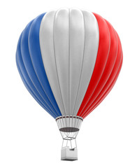 Hot Air Balloon with French Flag (clipping path included)