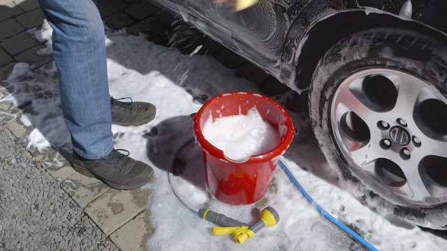 Car Care - Washing a car by hand
