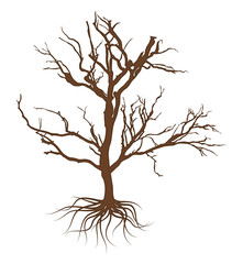 Creepy Dead Tree Vector Design