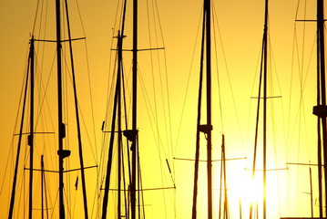 Sol tras mástil