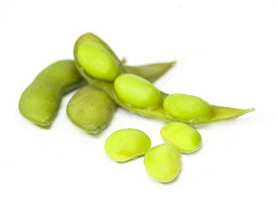 edamame nibbles, boiled green soy beans
