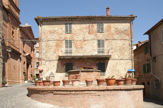 Square with the well