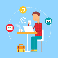 Free wifi zone concept