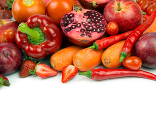 Red vegetable and fruit