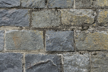 Old mossy stone wall