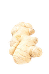 Ginger root isolated on white background.