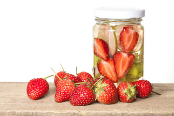 Infused water  ,refreshment for health.