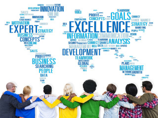 Excellence Expertise Perfection Global Growth Concept