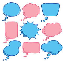 hand drawn bubble speech