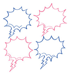 hand drawn bubble speech