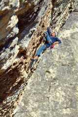 Hiking photographer taking pictures