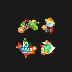 Set of labels, stickers, banners, badges and elements for sale