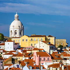 Fototapeta premium Pantheon church panoramic view, Lisbon, Portugal